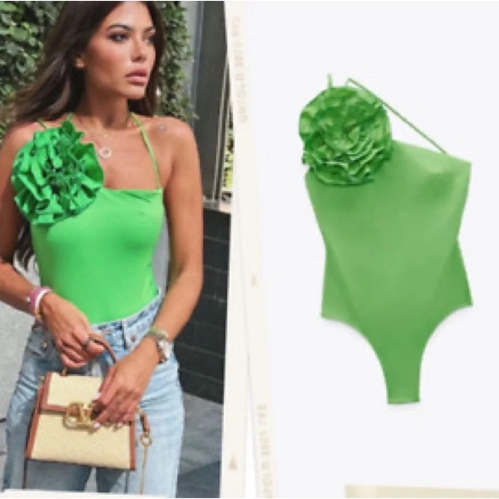 New Zara Swimsuit Green One piece M - Picture 8 of 8